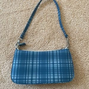 brandy melville plaid blue mini purse bag